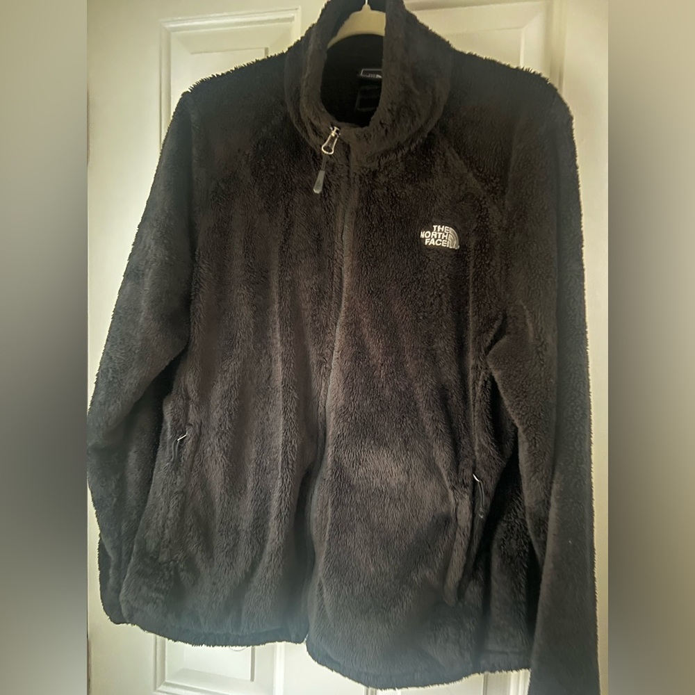 The North Face Black Plush Fleece Jacket- size XL